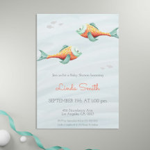 Unter der Niedlichen Fischdusche Neutral Twin Baby