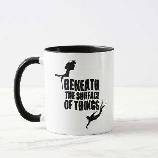 Unter der Oberfläche | Scuba Diving Angebot Tasse (Links)