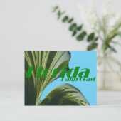 Unter der Palm Tree Post Card Postkarte (Stehend Vorderseite)