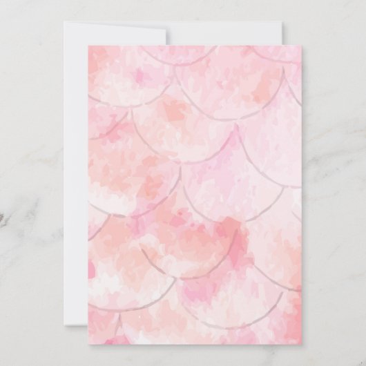 Unter der Party Einladung der Meerjungfrau (Rückseite)