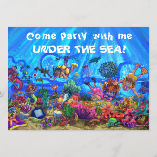 Unter der Party Einladung des Meeres