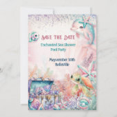 Unter der Party Einladung des Meeresduschbeckens (Rückseite)