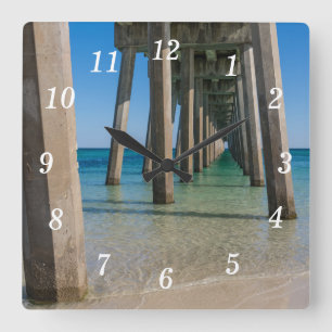 Unter der Pensacola Beach Pier Wall Uhr
