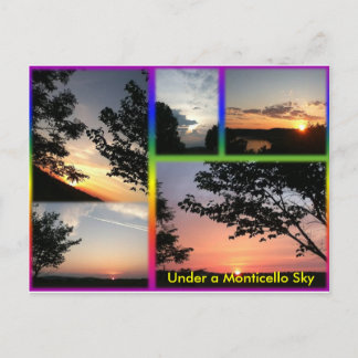 Unter der Postkarte Monticello Sky