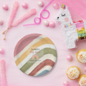 Unter der Rainbow Boho Babydusche Pappteller (Party)