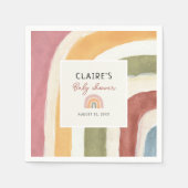 Unter der Rainbow Boho Babydusche Serviette (Vorderseite)