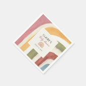 Unter der Rainbow Boho Babydusche Serviette (Ecke)