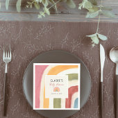 Unter der Rainbow Boho Babydusche Serviette