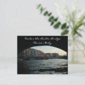 Unter der Rialto-Brücke Venedig Italien Postkarte (Stehend Vorderseite)
