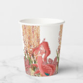 Unter der Roten Meerjungfrau-Korallenbärenpartei Pappbecher (Rückseite)