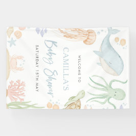 Unter der Sea Baby Dusche Begrüßungszeichen Banner