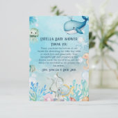 Unter der Sea Baby Dusche danke Ihnen Karten (Stehend Vorderseite)