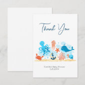 Unter der Sea Baby Dusche Danke Karte (Vorne/Hinten)
