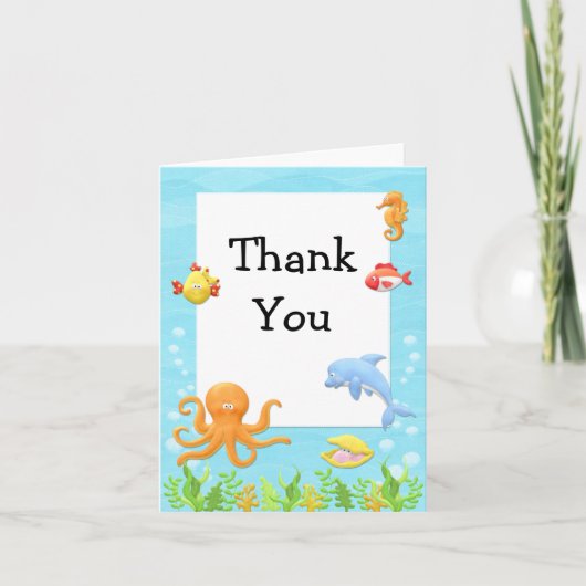 Unter der Sea Baby Dusche Danke Karte (Vorderseite)