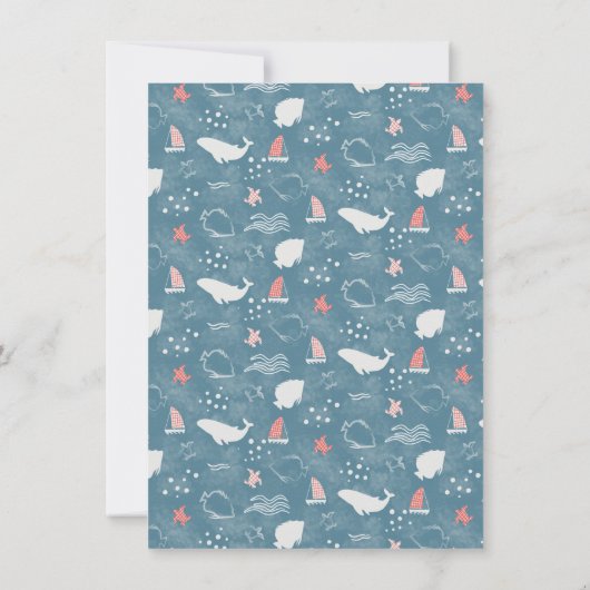 Unter der Sea Baby Dusche Danke Karte (Rückseite)