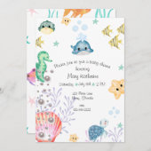 Unter der Sea Baby Dusche Einladung (Vorne/Hinten)