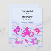 Unter der Sea Baby Dusche Einladung (Vorne/Hinten)