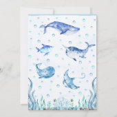 Unter der Sea Baby Dusche Einladung (Rückseite)