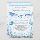 Unter der Sea Baby Dusche Einladung (Vorne/Hinten)