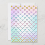 Unter der Sea Baby Dusche Einladung Pink & Gold (Rückseite)