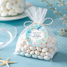 Unter der Sea Baby Dusche Runder Aufkleber