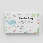 Unter der Sea Baby Dusche schätzen, wie viele Game Platzkarte