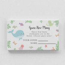 Unter der Sea Baby Dusche schätzen, wie viele Game