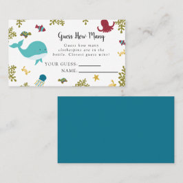 Unter der Sea Baby Dusche schätzen, wie viele Game Platzkarte