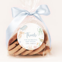 Unter der Sea Baby-Dusche Vielen Dank für Ihr Inte Runder Aufkleber