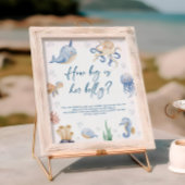 Unter der Sea Baby Dusche wie großer Bauch signier Poster
