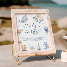 Unter der Sea Baby Dusche wie großer Bauch signier