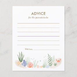Unter der Sea Baby Shower Advice Card