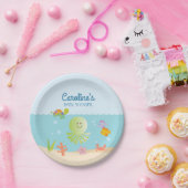 Unter der Sea Baby Shower Blau und Grün Pappteller (Party)