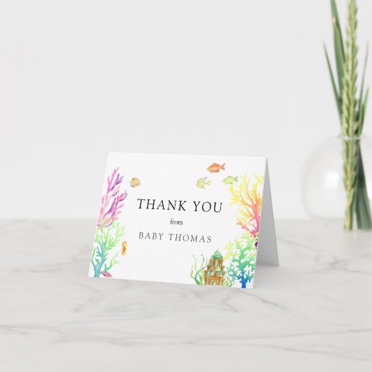 Unter der Sea Baby Shower Danke (Vorderseite)