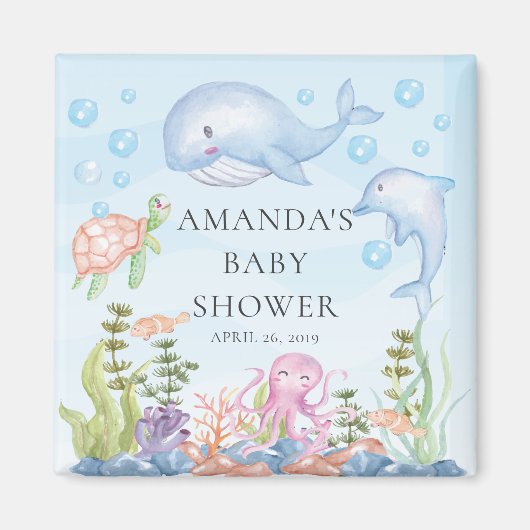 Unter der Sea Baby Shower Fevor Magnet (Vorne)