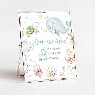 Unter der Sea Baby Shower Mama Osa Bar Poster