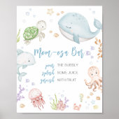 Unter der Sea Baby Shower Mama Osa Bar Poster (Vorne)