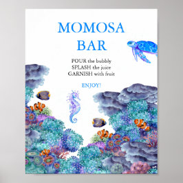 Unter der Sea Baby Shower Momosa Bar Poster