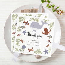 Unter der Sea Baby Shower Niedlich Vielen Dank