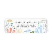 Unter der Sea Baby Shower Rücksendeadresse (Vorne)