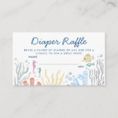 Unter der Sea Baby Shower Windschutzscheibe Windel Begleitkarte (Vorderseite)