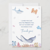 Unter der Sea Birthday Party Danke Karte (Vorderseite)