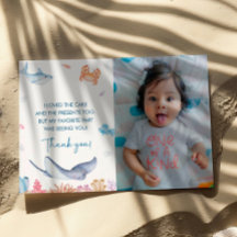 Unter der Sea Birthday Party Danke Karte