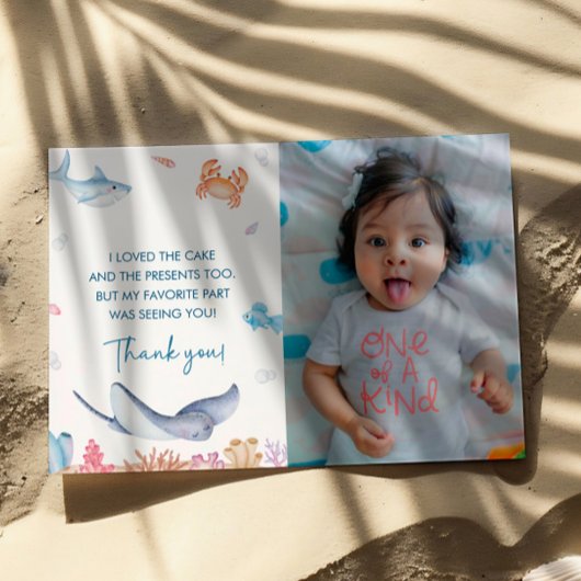 Unter der Sea Birthday Party Danke Karte