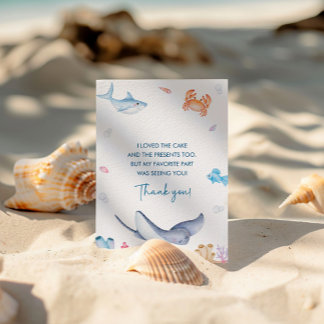 Unter der Sea Birthday Party Danke Karte