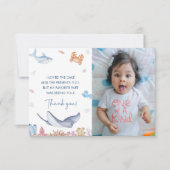 Unter der Sea Birthday Party Danke Karte (Vorderseite)