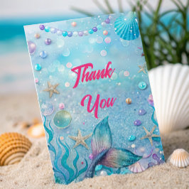 Unter der "Sea Birthday Party" Dankeskarte