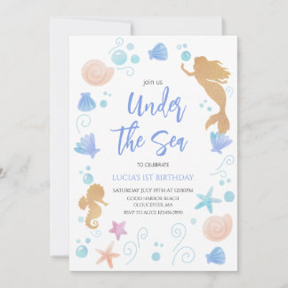 Unter der "Sea Birthday Party" Einladung