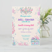 Unter der "Sea Birthday Party" Einladung (Stehend Vorderseite)