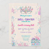 Unter der "Sea Birthday Party" Einladung (Vorne/Hinten)